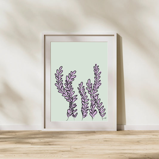 "Lavender" Floral Wall Art Print