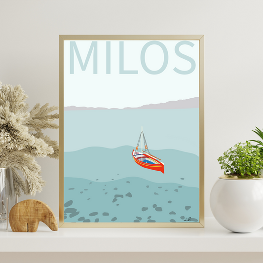"Milos, Greece" Travel Wall Art Print