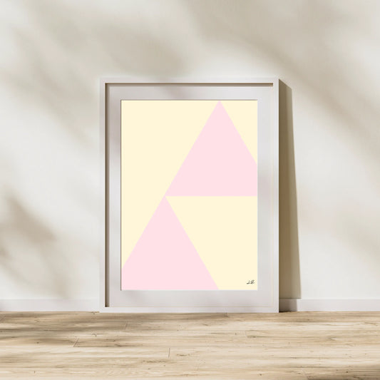 "You're Acute Yellow/Pink" Abstract Wall Art Print