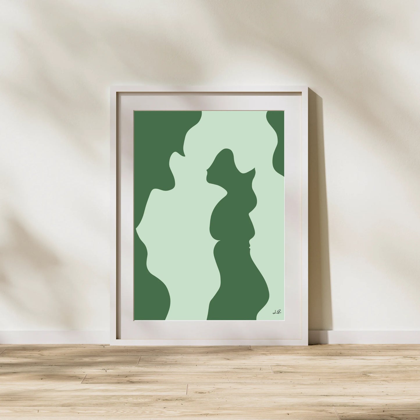 "Groovy Green" Abstract Wall Art Print