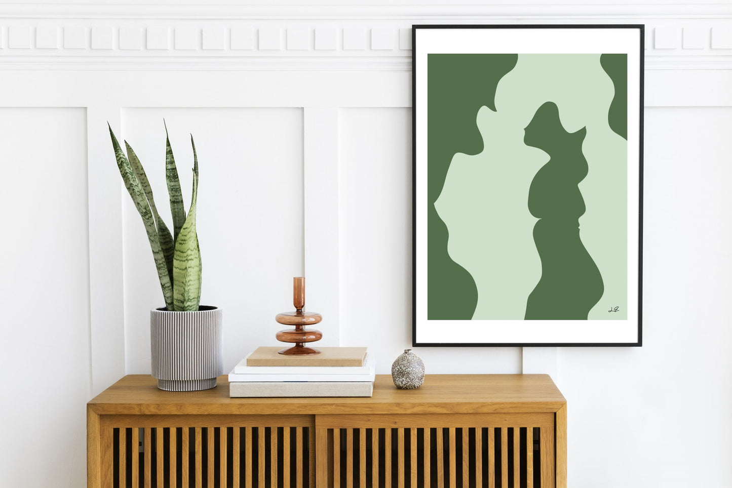 "Groovy Green" Abstract Wall Art Print