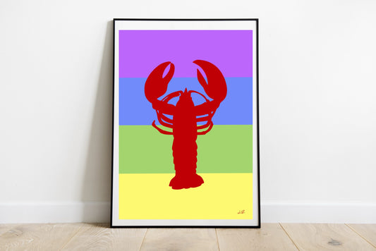 "Red Lobster" Animal Wall Art Print