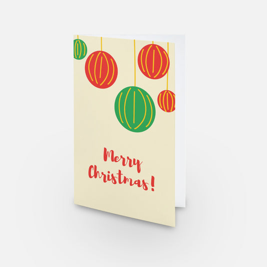 "Christmas Baubles" Greeting Card